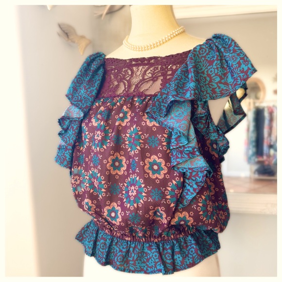 Anthropologie Porridge Flutter top w Open Back - Picture 2 of 8